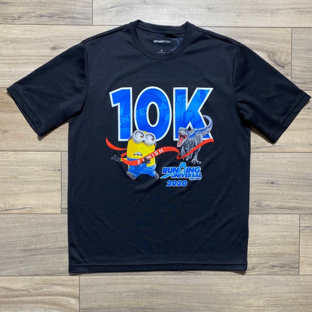 Running Universal Orlando 2020 10K Minion Short Sleeve T-Shirt Size Medium Black